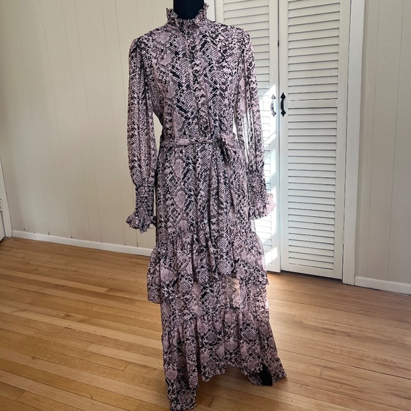 Misa Los Angeles Valentina Dress Pink Snakeskin - Picture 4 of 4